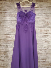 PURPLE LONG EVENING GOWN