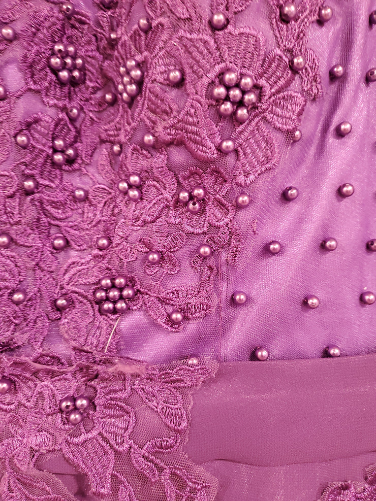 PURPLE LONG EVENING GOWN