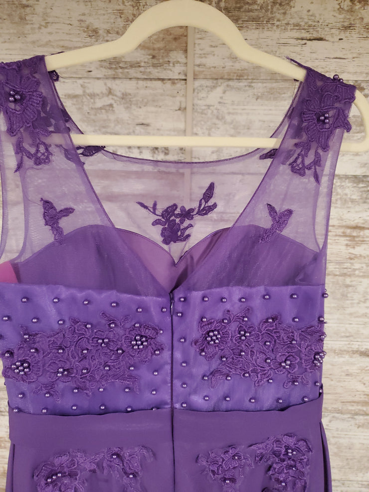 PURPLE LONG EVENING GOWN