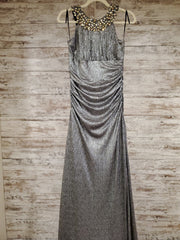 SILVER LONG EVENING GOWN