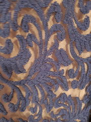 NAVY/TAN A LINE GOWN