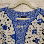 BLUE/WHITE LONG SLEEVE TOP