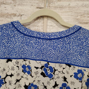 BLUE/WHITE LONG SLEEVE TOP