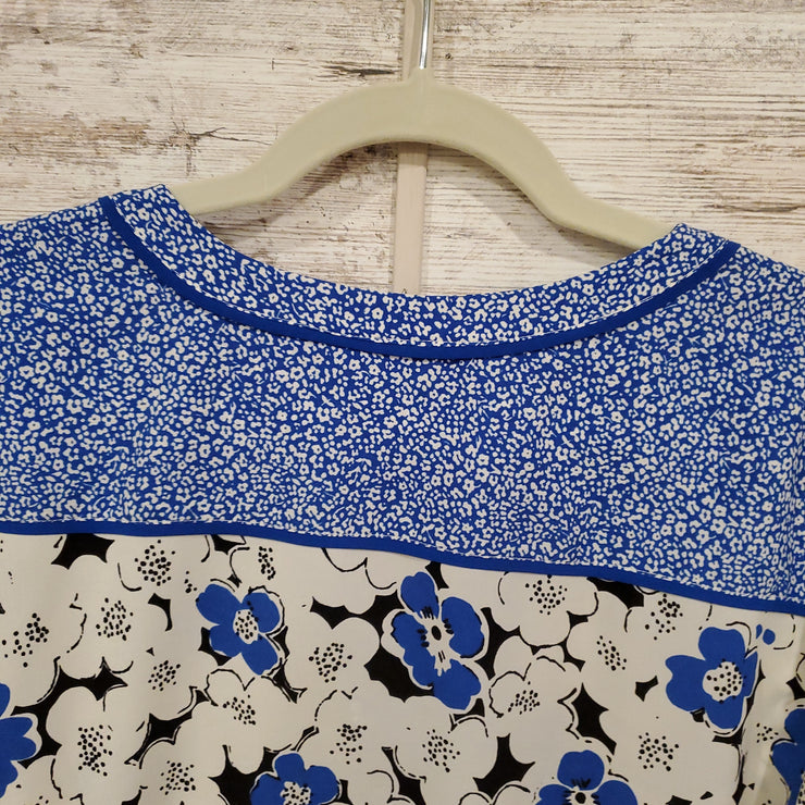 BLUE/WHITE LONG SLEEVE TOP