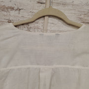 WHITE 100% LINEN TOP