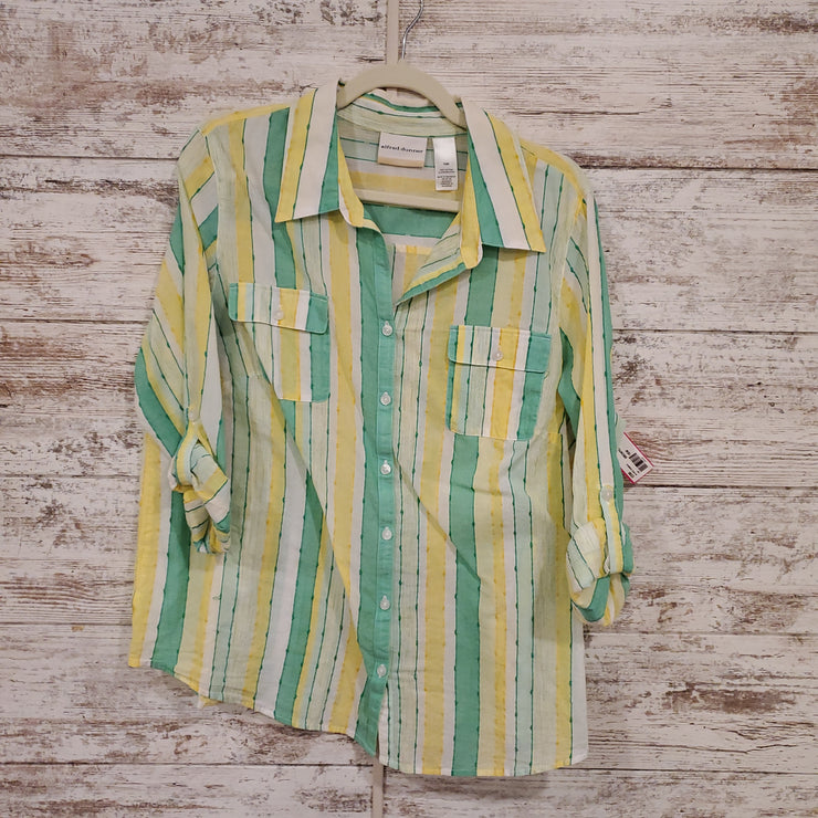 GREEN/YELLOW STRIPED SHIRT