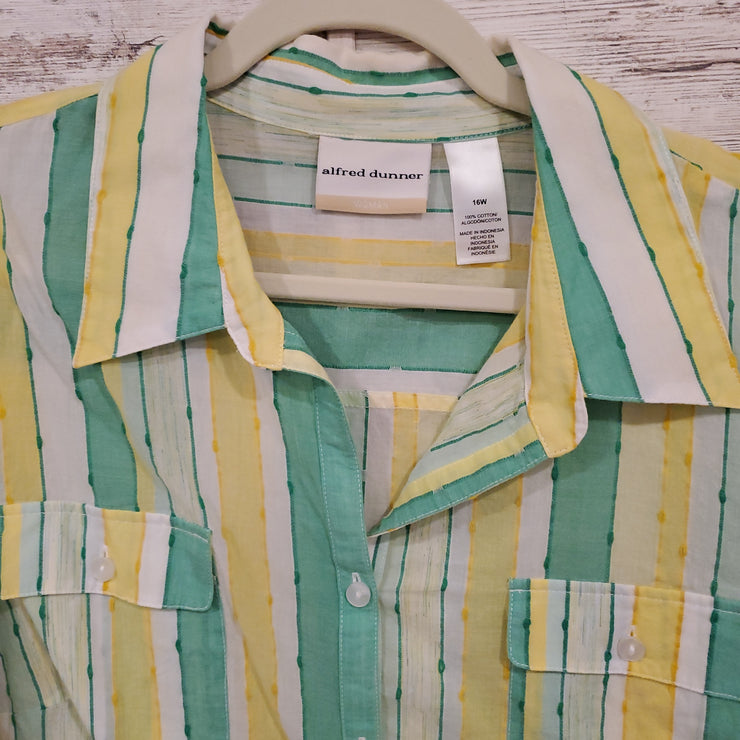 GREEN/YELLOW STRIPED SHIRT