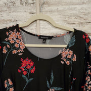 BLACK FLORAL SHORT DRESS (NEW)
