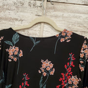 BLACK FLORAL SHORT DRESS (NEW)
