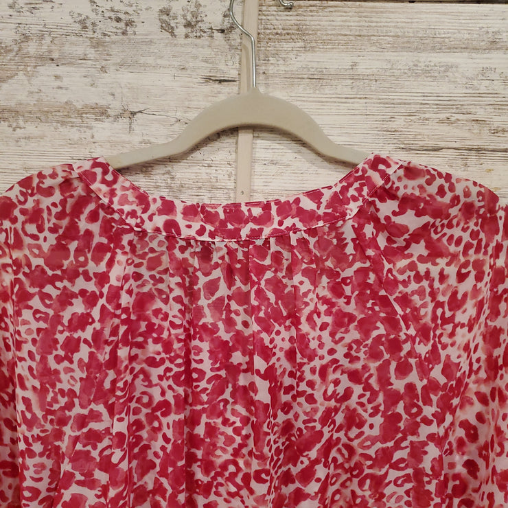 PINK/WHITE SHEER TOP