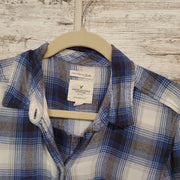 BLUE/WHITE FLANNEL SHIRT