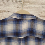 BLUE/WHITE FLANNEL SHIRT