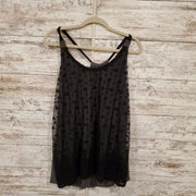 BLACK/GRAY SLEEVELESS TOP