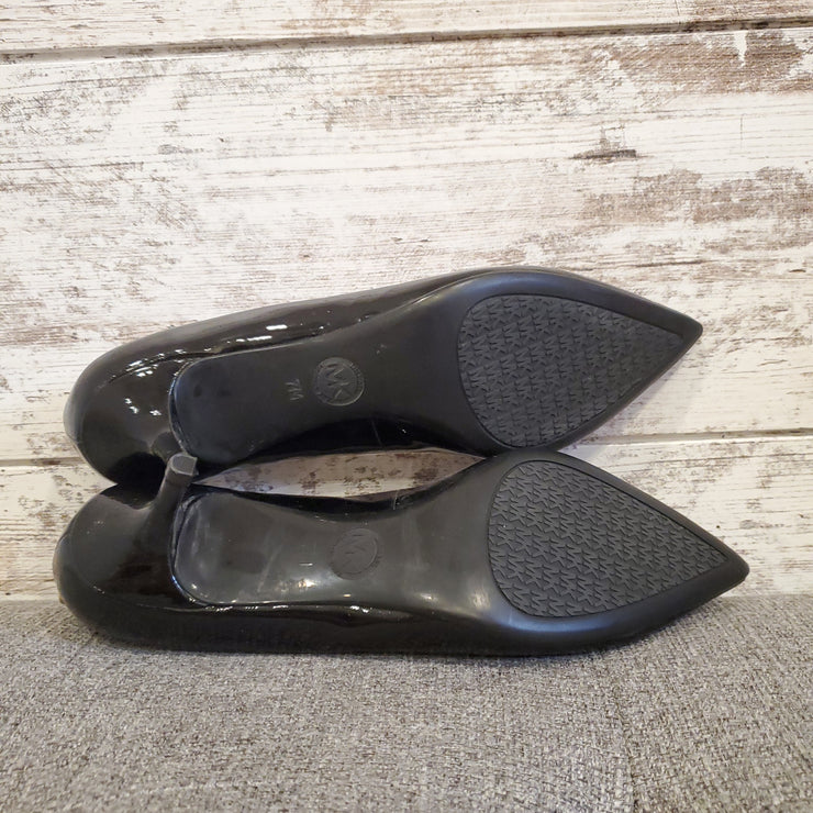 BLACK PATENT LEATHER HEELS