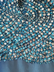 TURQUOISE LONG EVENING GOWN