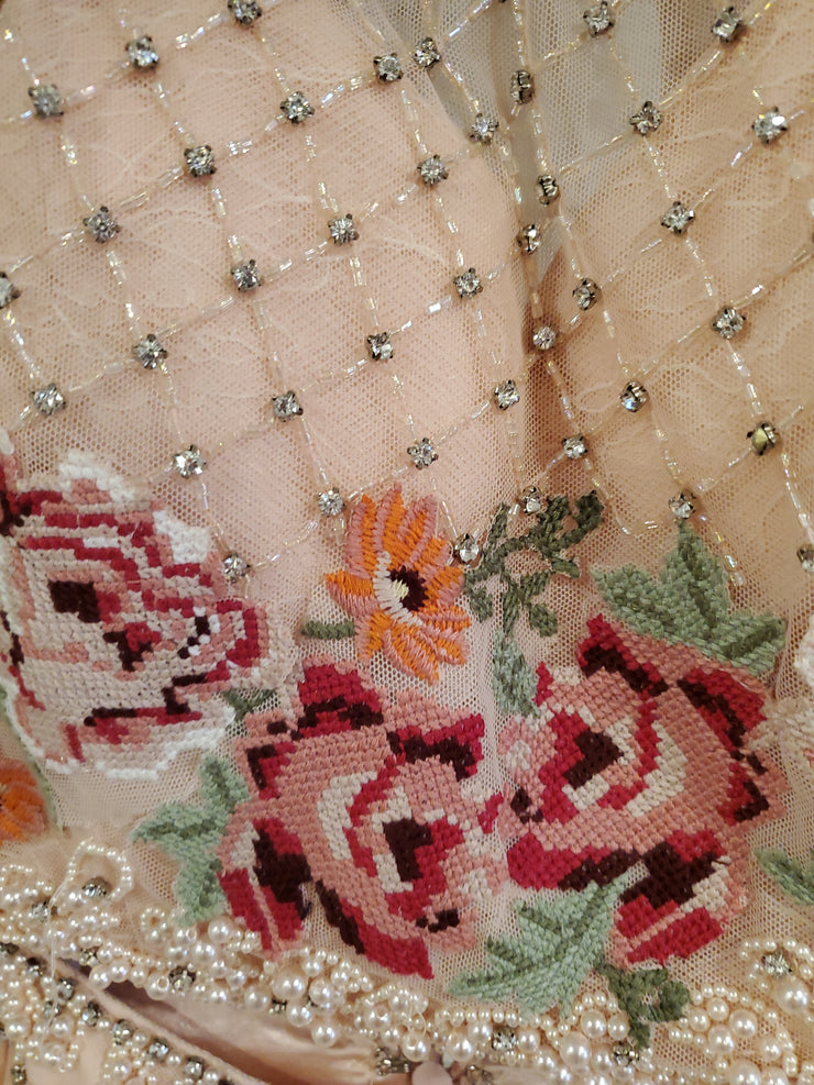 PINK 2 PC. A LINE GOWN SET