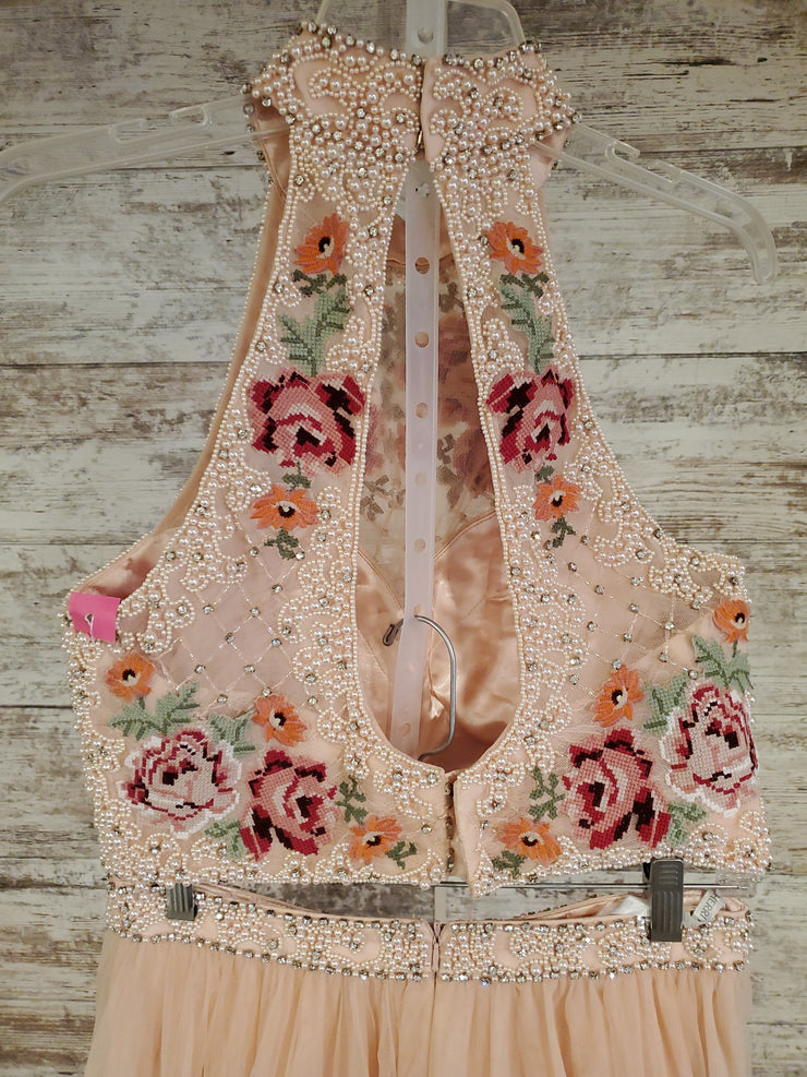 PINK 2 PC. A LINE GOWN SET