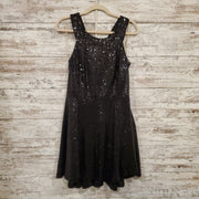 BLACK SPARKLY SHORT DRESS