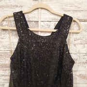 BLACK SPARKLY SHORT DRESS