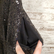 BLACK SPARKLY SHORT DRESS