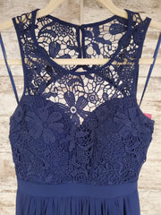 NAVY LONG EVENING GOWN