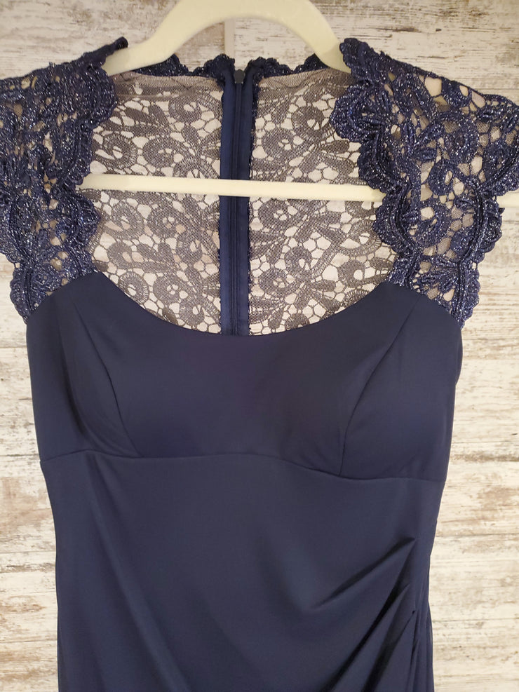 NAVY LONG EVENING GOWN