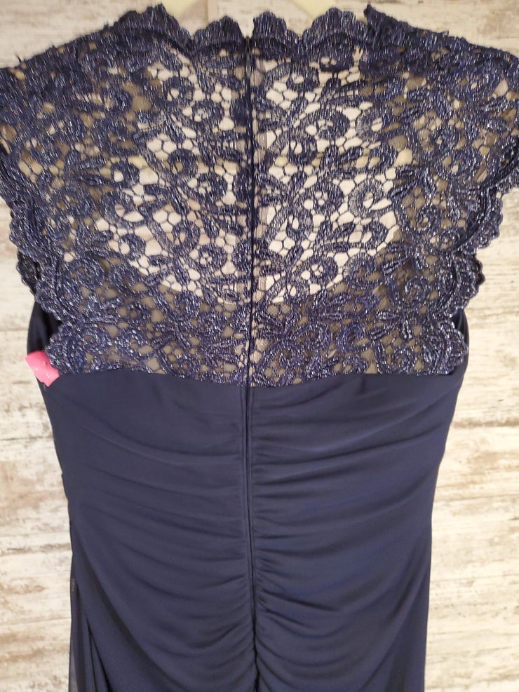NAVY LONG EVENING GOWN