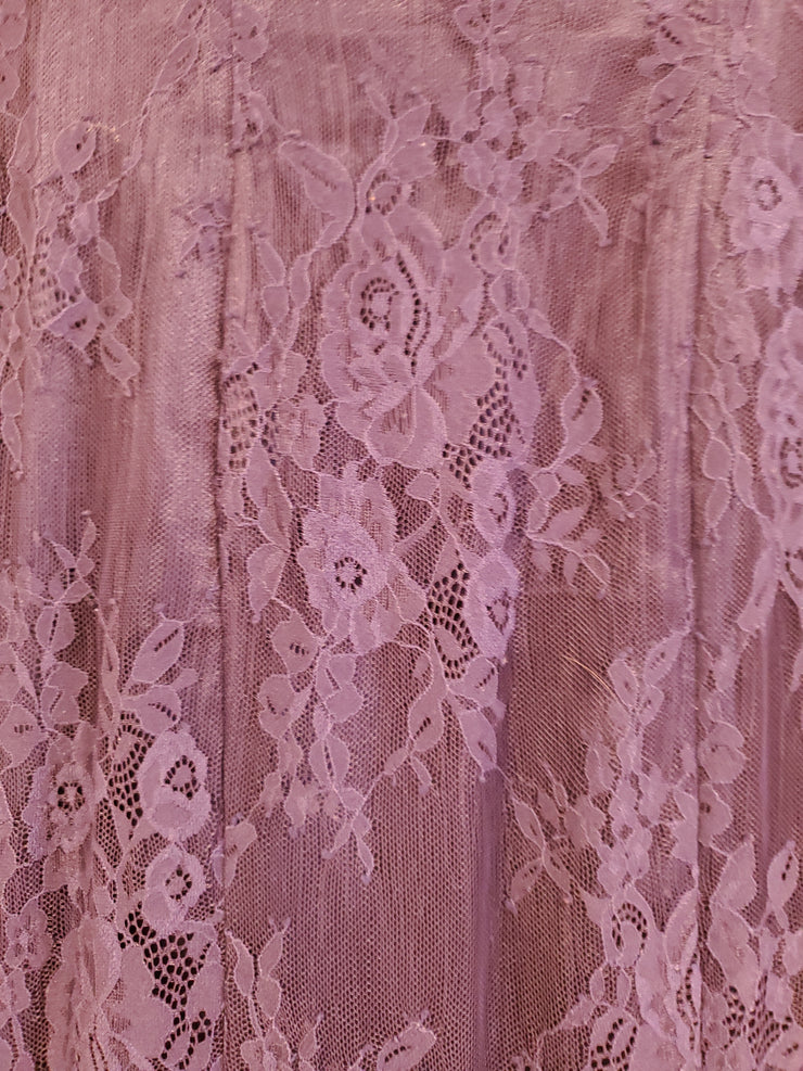 NAVY LACE LONG EVENING GOWN
