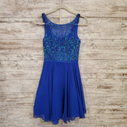 ROYAL BLUE SHORT DRESS