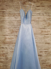 BLUE A LINE GOWN