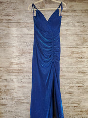 ROYAL BLUE SPARKLY LONG GOWN