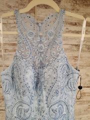 BLUE A LINE GOWN (NEW)