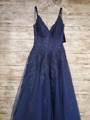 NAVY A LINE GOWN (NEW)