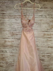 PINK A LINE GOWN