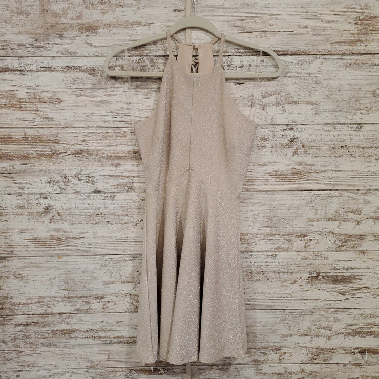 BLUSH SPARKLY SHORT DRESS