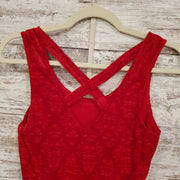 RED VELOUR SHORT DRESS