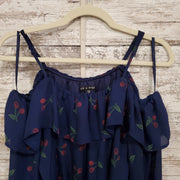 BLUE FLORAL SHORT DRESS