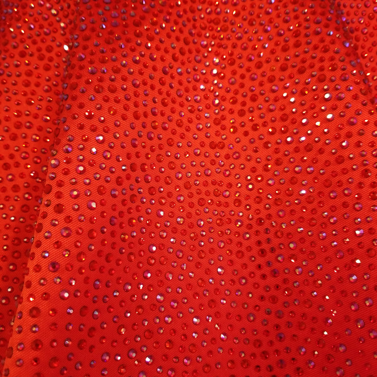 RED BEADED A LINE GOWN
