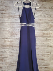 NAVY LONG EVENING GOWN