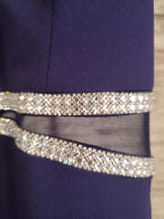 NAVY LONG EVENING GOWN