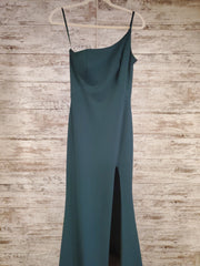GREEN LONG EVENING GOWN