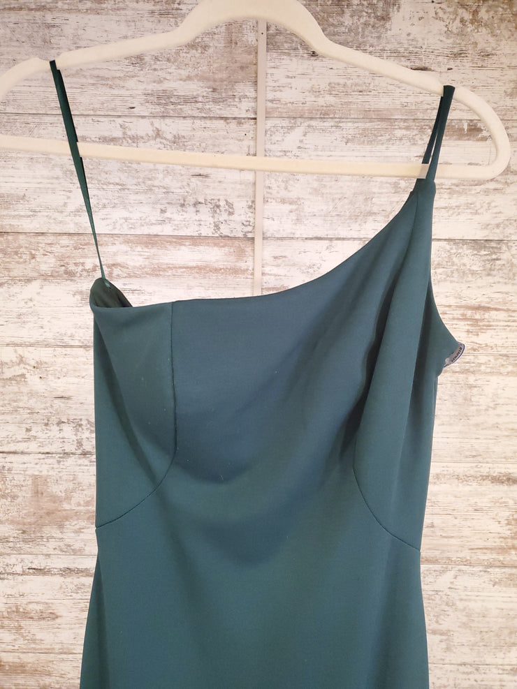 GREEN LONG EVENING GOWN