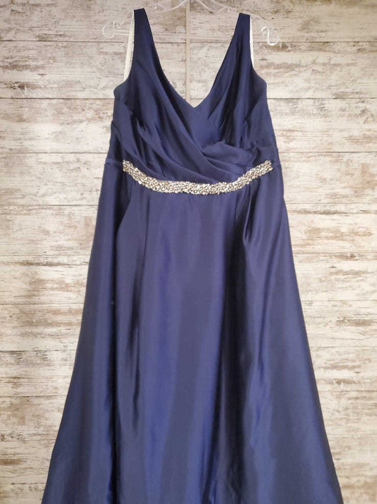 NAVY A LINE GOWN