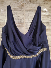 NAVY A LINE GOWN