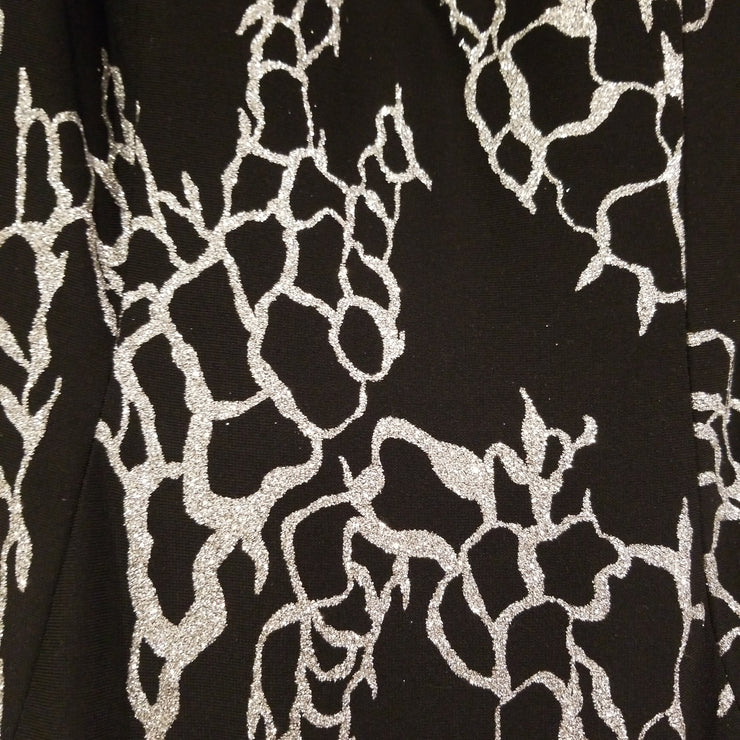 BLACK/SILVER LONG EVENING GOWN