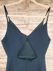 GREEN LONG EVENING GOWN