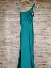 GREEN SPARKLY LONG DRESS