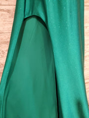 GREEN SPARKLY LONG DRESS