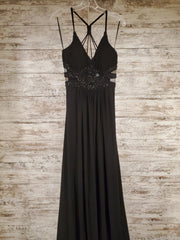 BLACK LONG EVENING GOWN