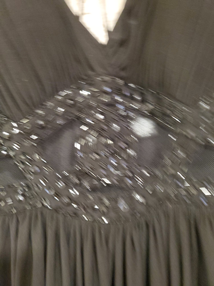 BLACK LONG EVENING GOWN